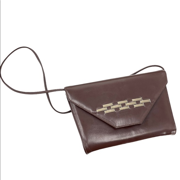 Handbags - Vintage 60s Brown Purse Thin Strap